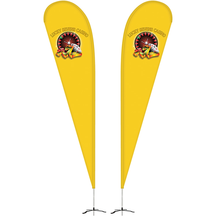 12' Double Sided Teardrop Banner w/ Premium Hardware & Cross Base 9