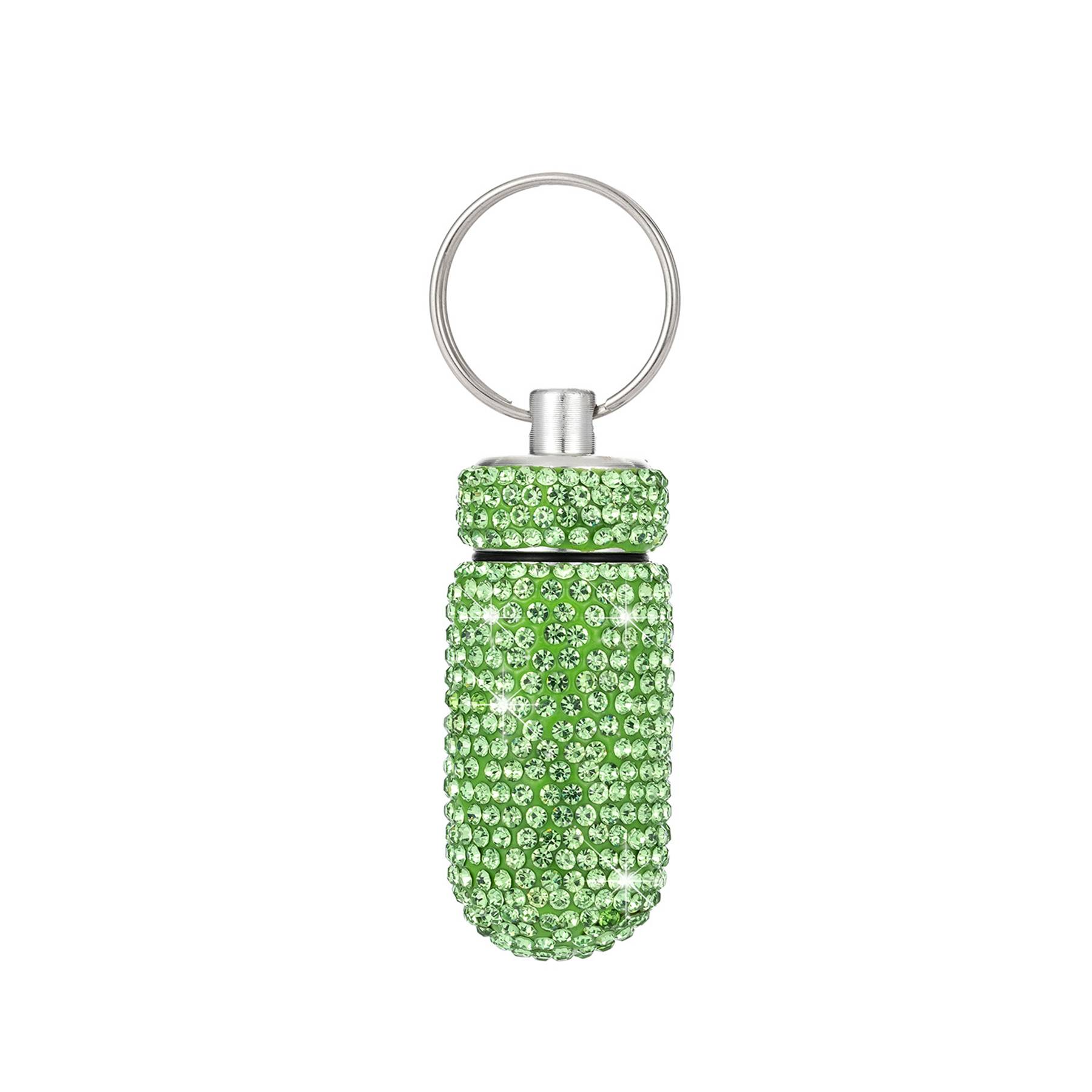 Alloy pill box with diamond set 10