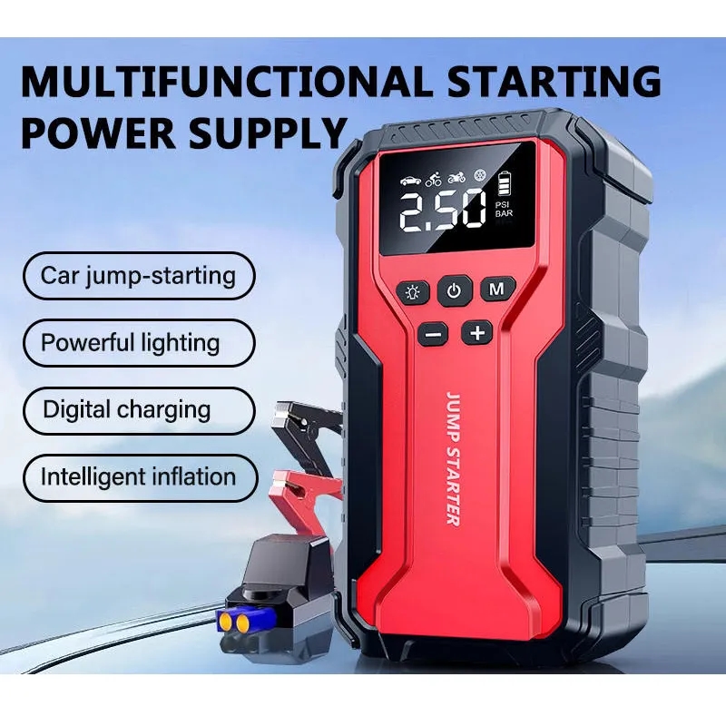 4 in 1  Multi-function Car Jump Starter with Air Compressor 7