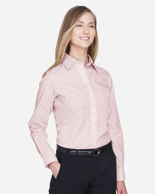 Women's Crown Collection® Micro Tattersall Woven Dress Shirt - DG510W 27