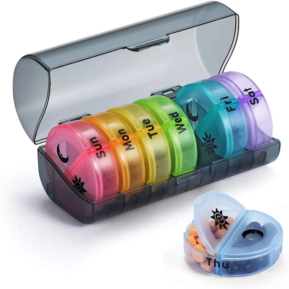 Weekly Pill Organizer 7 Day 2 Times A Day 3