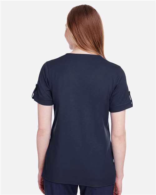 Women's CrownLux Performance® Plaited Rolled Sleeve Shirt - DG20WB 27