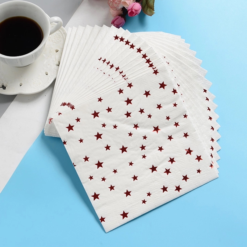 Custom Gold Star Luncheon Napkins Paper 3