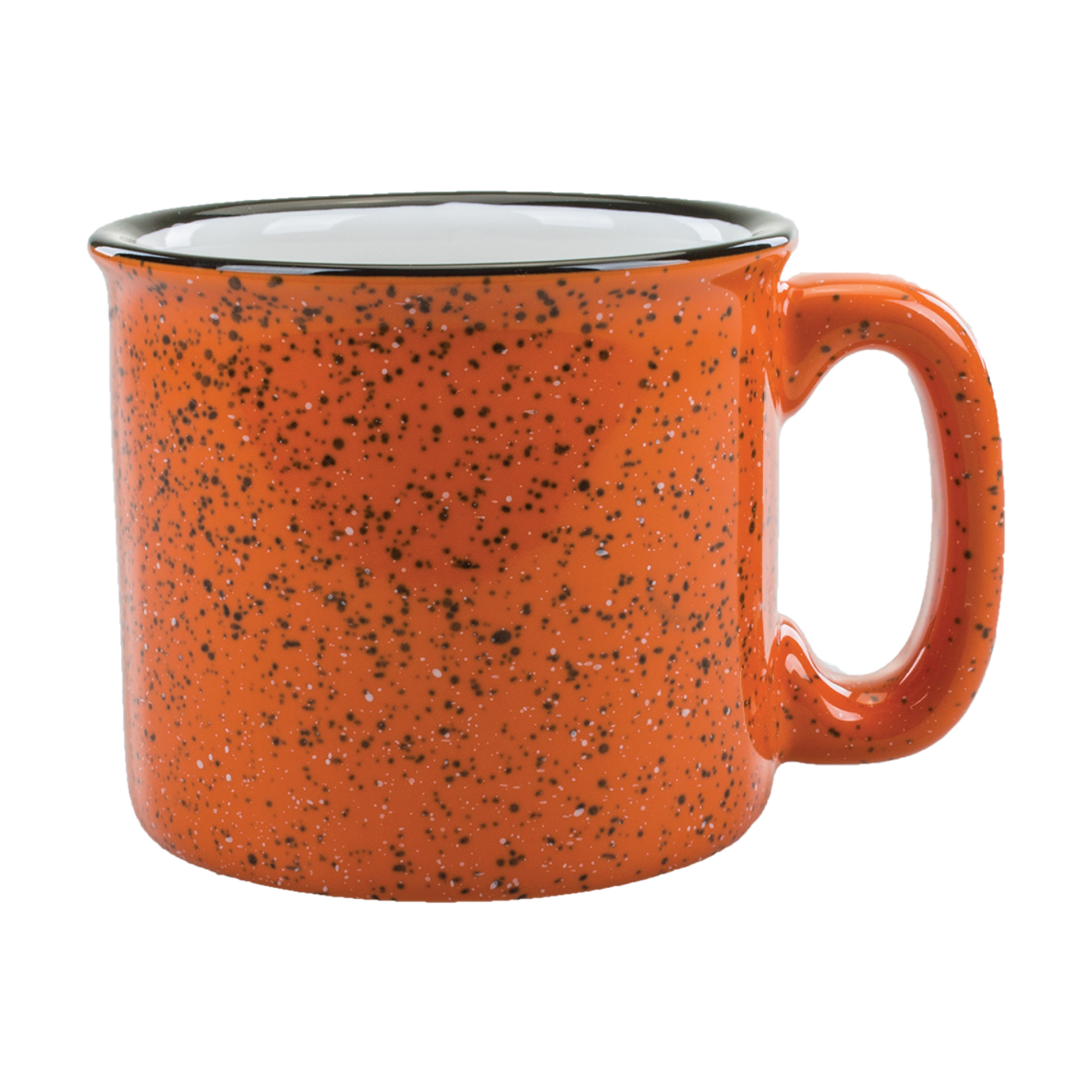 15 oz Orange Out White In Campfire Mug