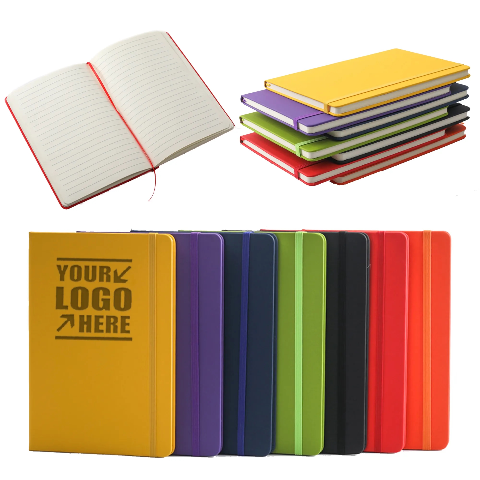 A6 Soft Journal Hardcover Pocket Notebook with Elastic Strap 2