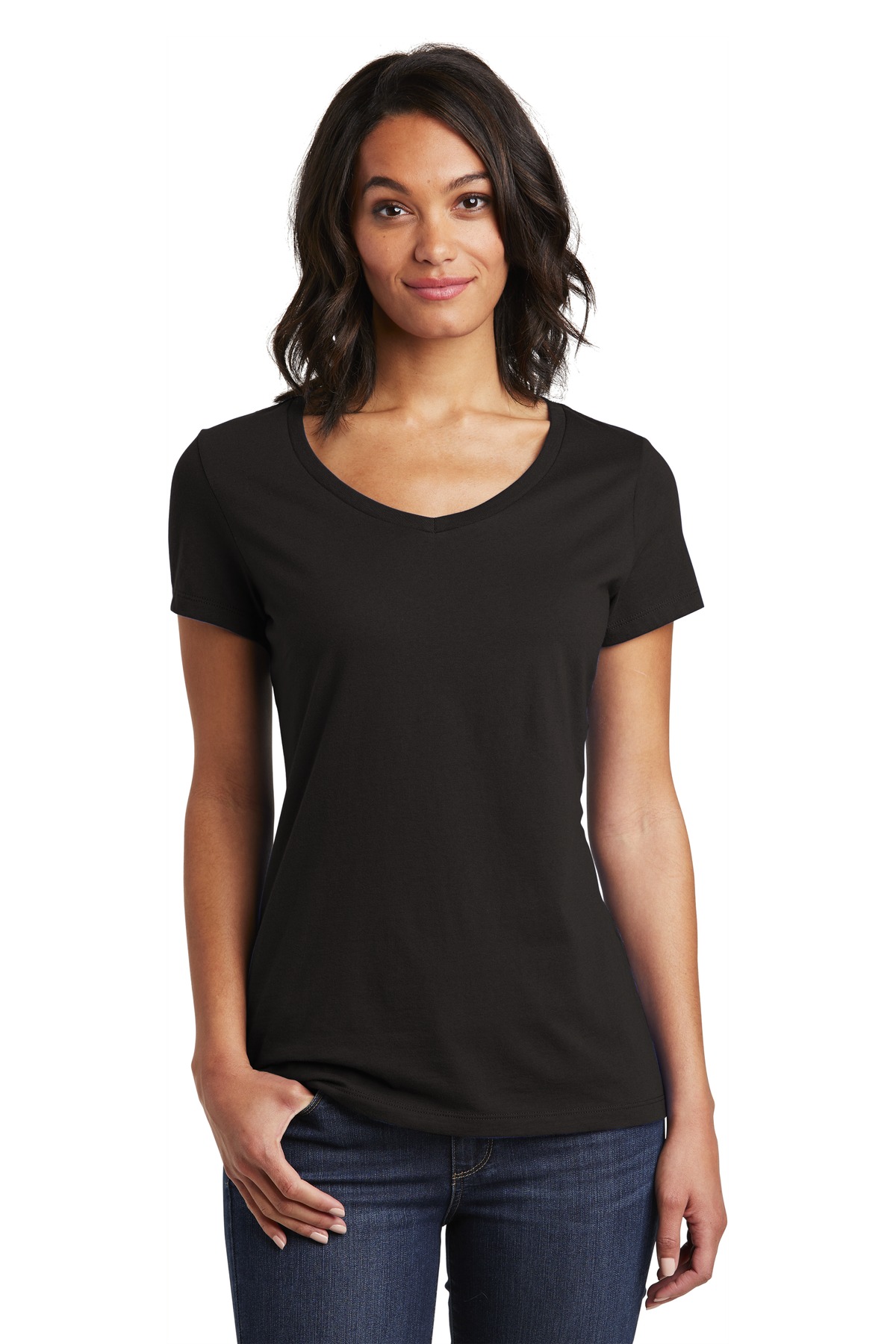 District Women's Very Important Tee V-Neck. DT6503 104
