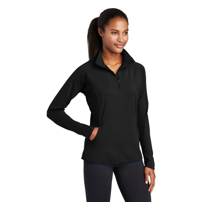 Sport-Tek Women's Sport-Wick Stretch 1/4-Zip Pullover. 11