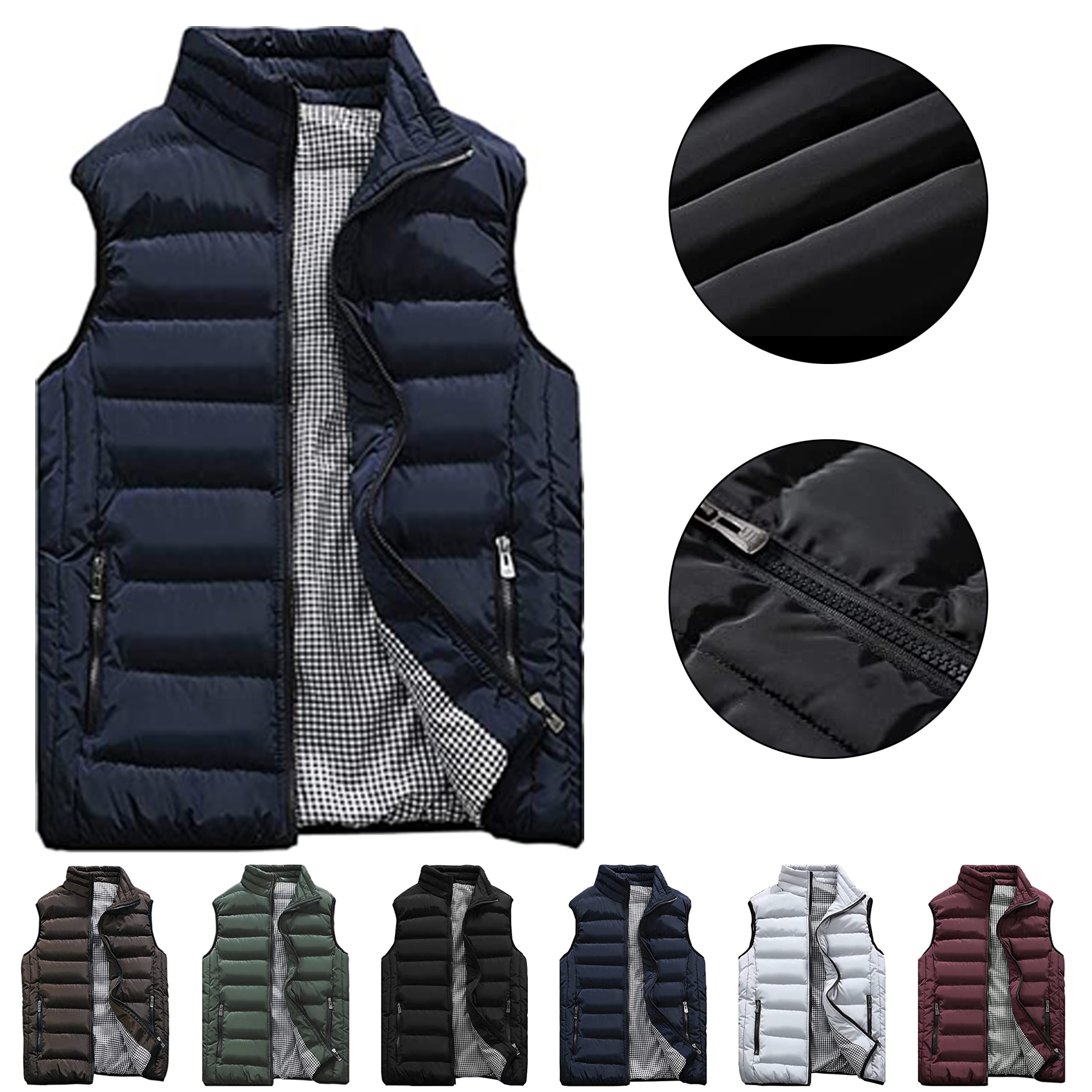 Men's Outdoor Casual Stand Collar Vest 2