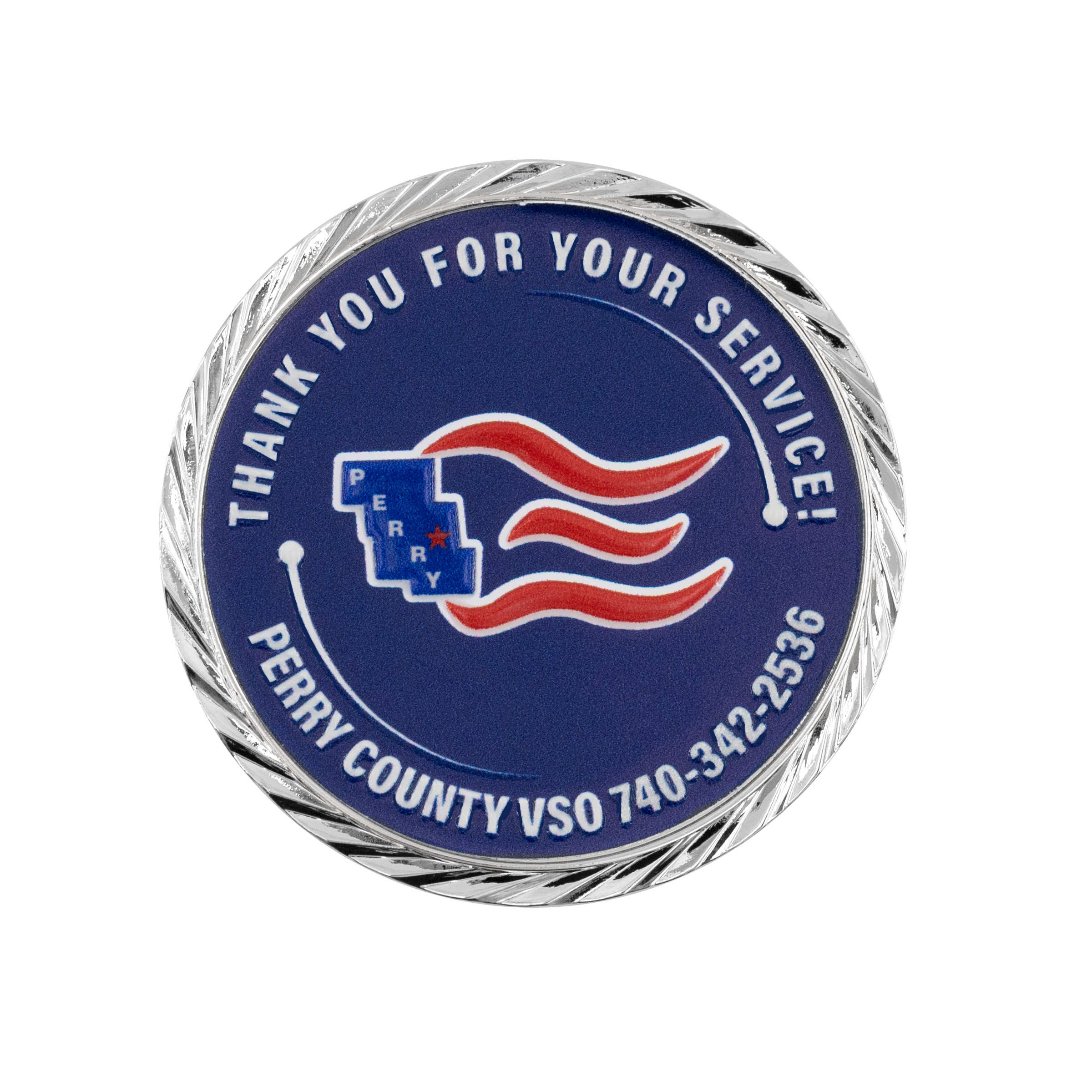 1.75" Speed Challenge Coin Oblique Edge w/ 3D Texture Print 3