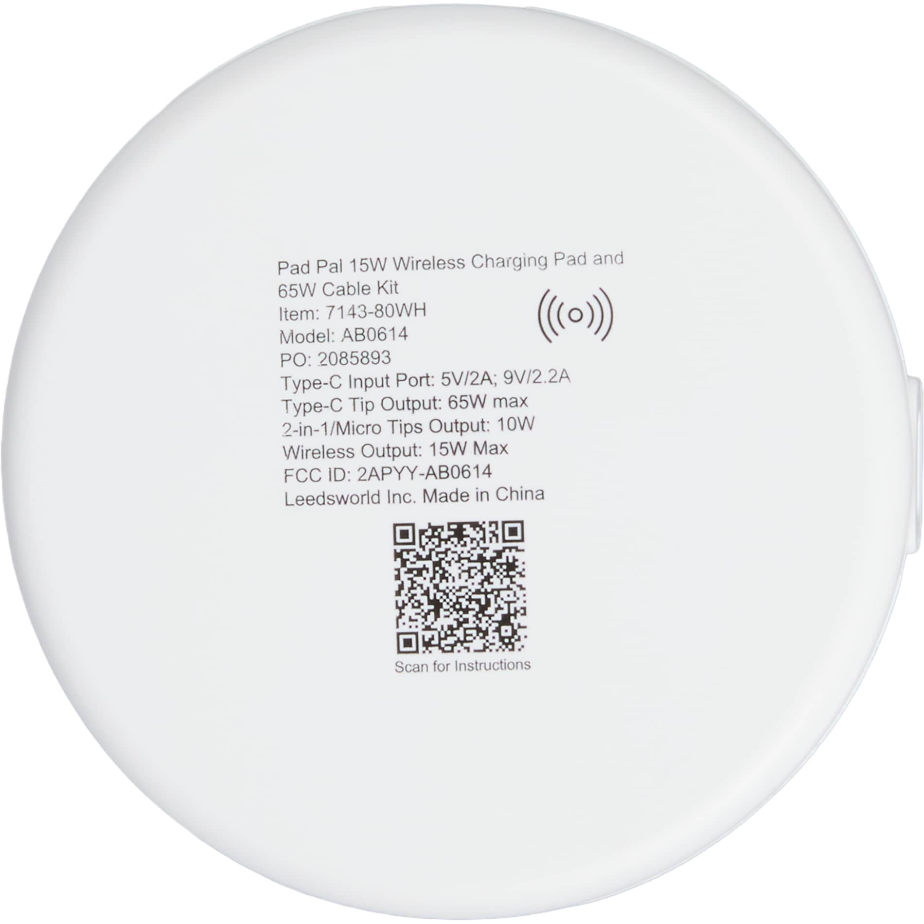 Pad Pal 15W Wireless Charging Pad and 65W Cable Ki 5