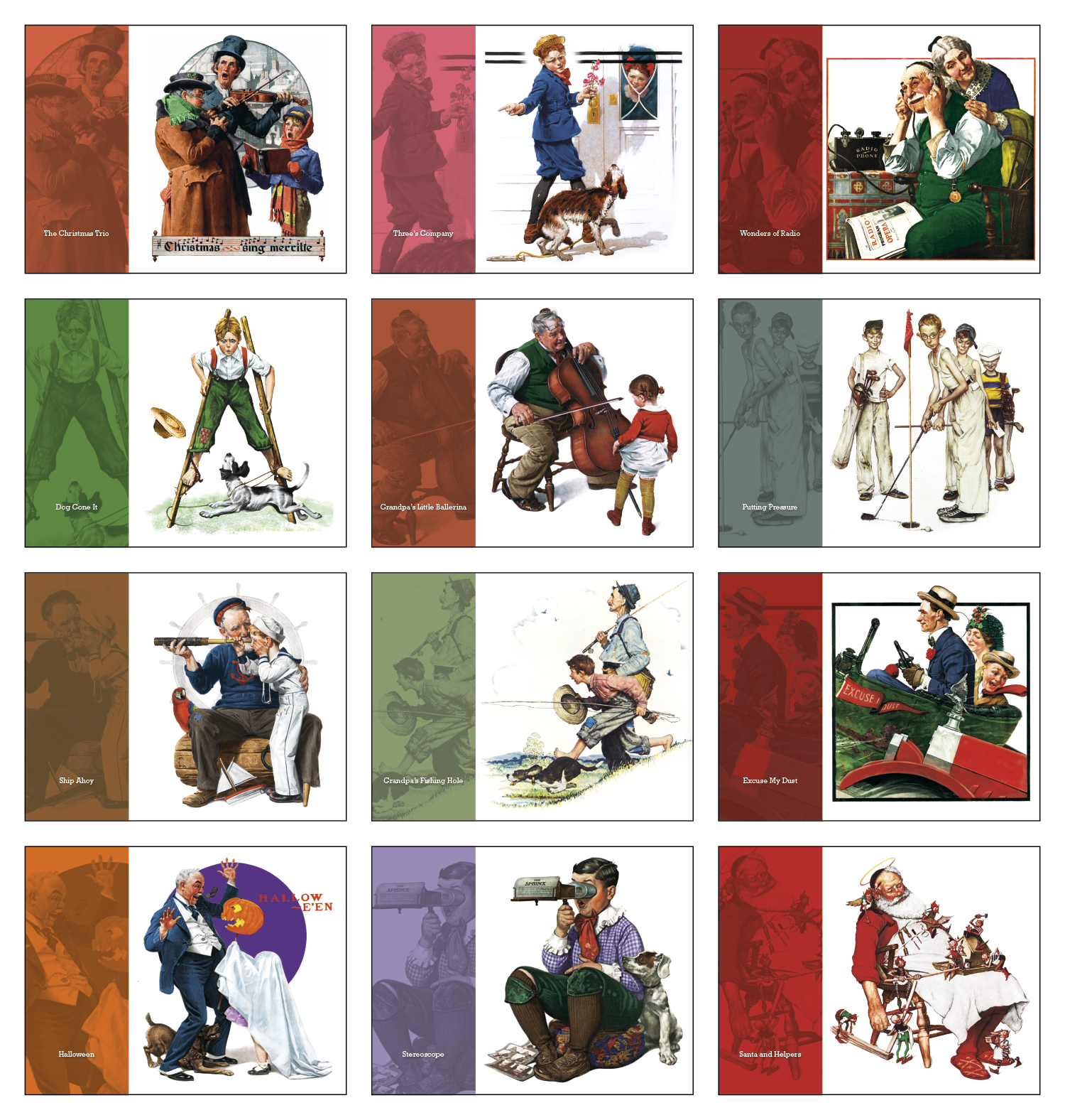 HotLine® Products Norman Rockwell Appointment Calendar - Spiral 16