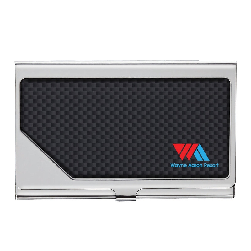 Carbon Fiber Pen, Business Card Case and Chrome Keyring Set 10
