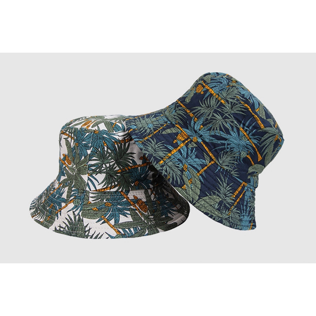 Packable Reversible Printed Fisherman Bucket Sun Hat 3