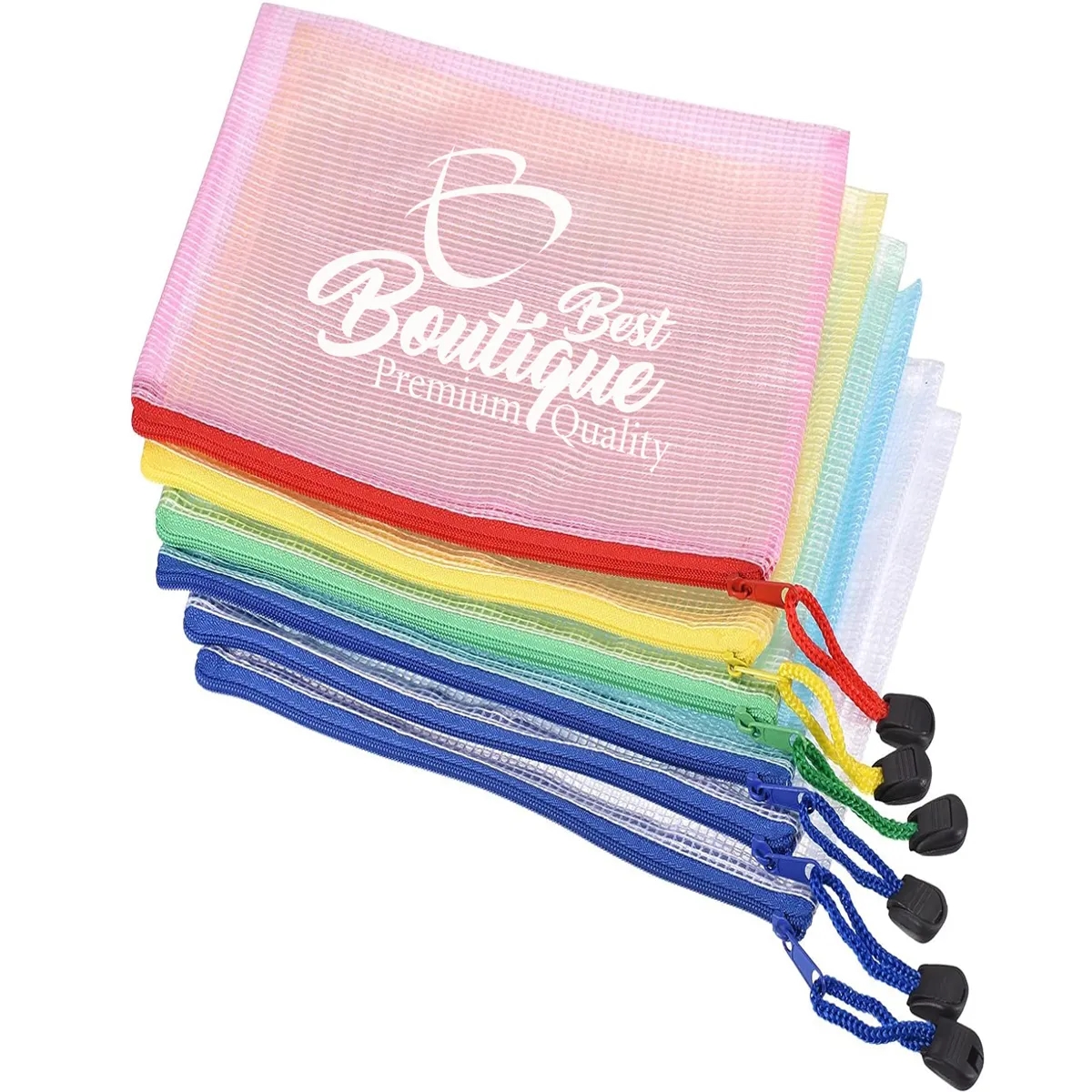 Reusable Transparent Waterproof Zipper Stationery Bag 4