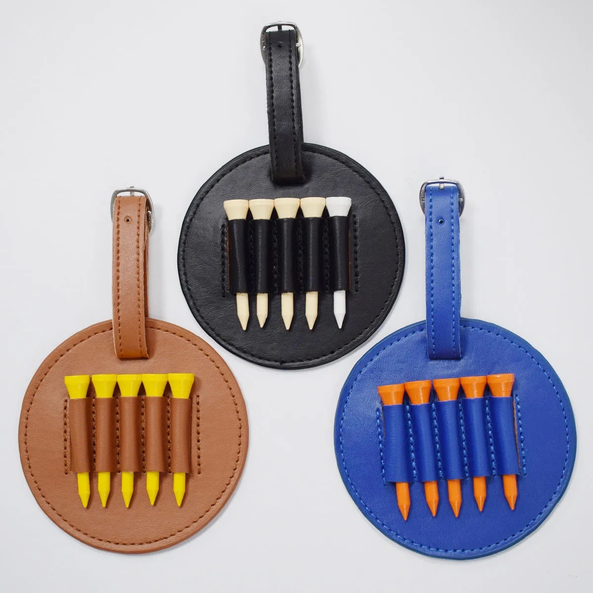 Golf Tee Holder with Leather Case for Organization 3