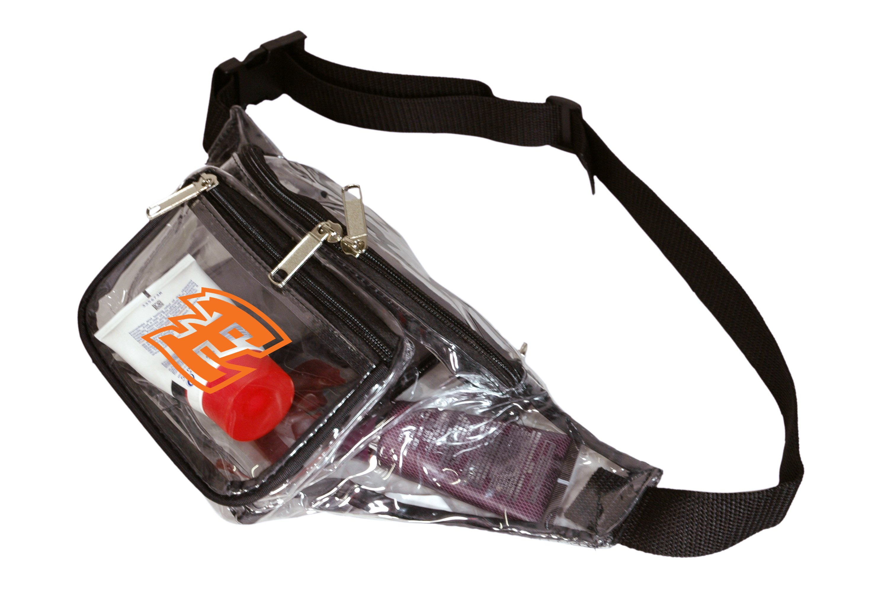 Clear 3-Zipper Fanny Pack 1