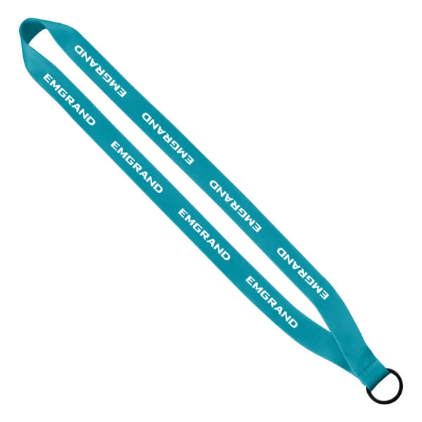 3/4" Polyester Lanyard with Sewn Silver Metal Split-Ring 10