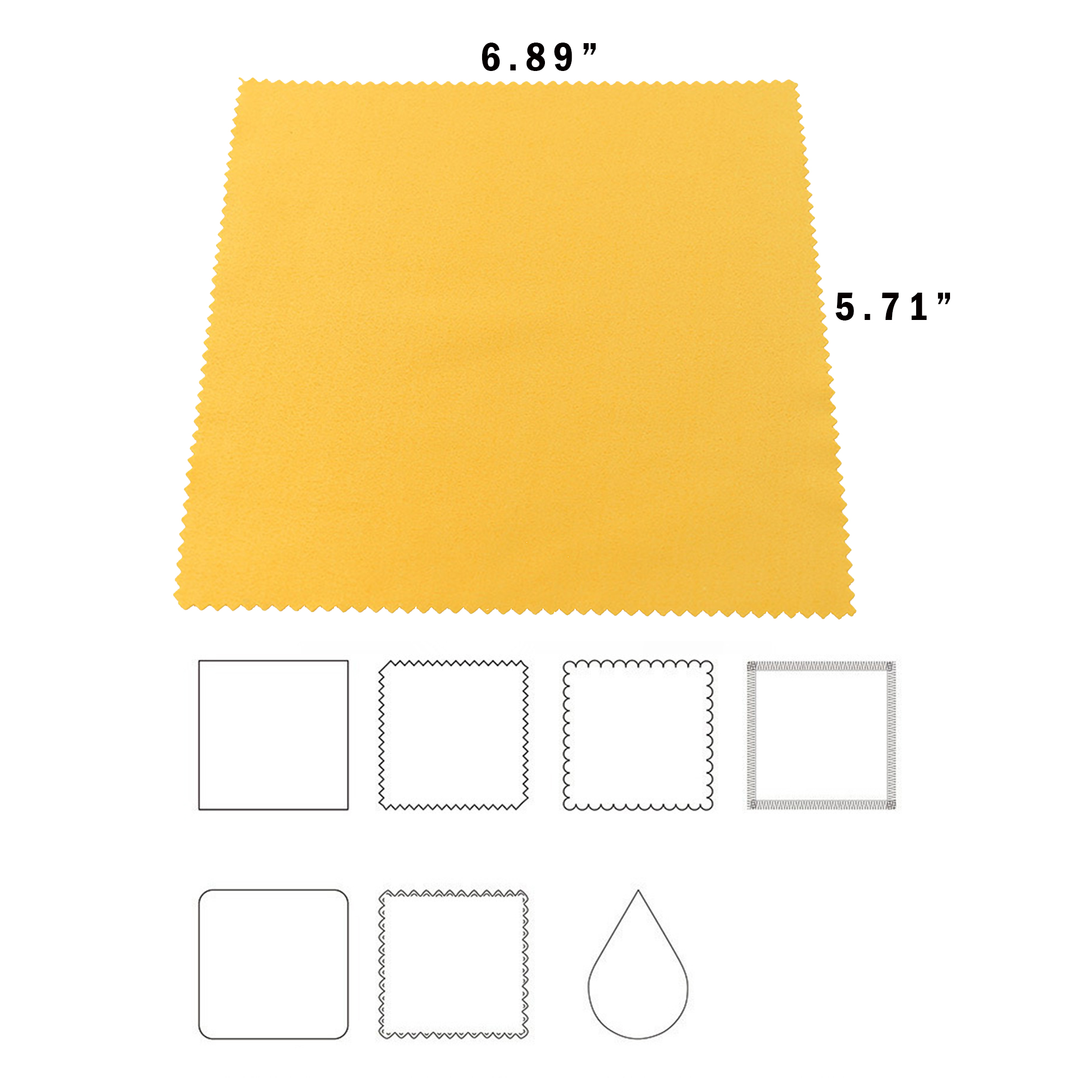 Full Color 5.71" x 6.89" Zigzag Edge Microfiber Cloth 2