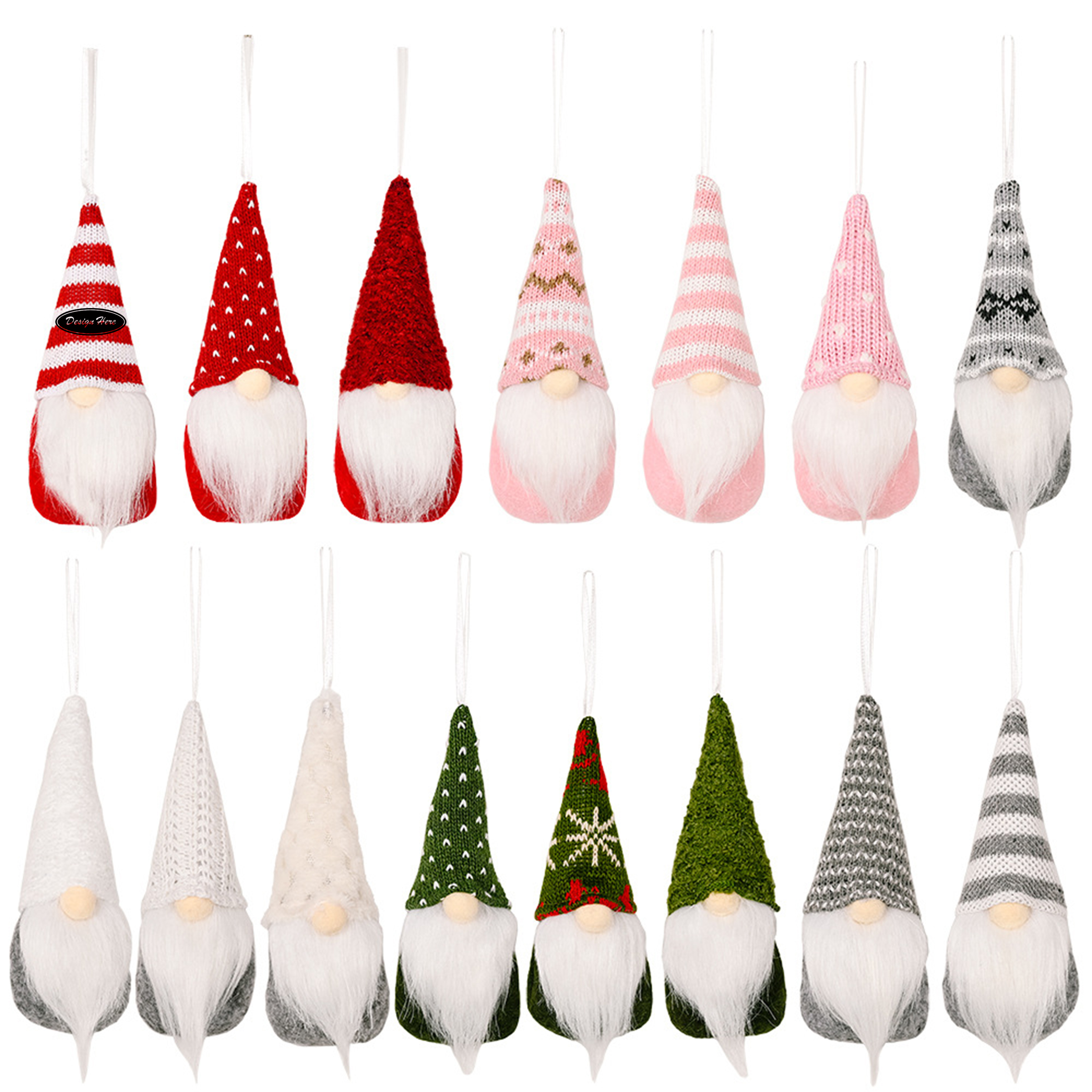 Knitted Gnome Christmas Ornaments 2