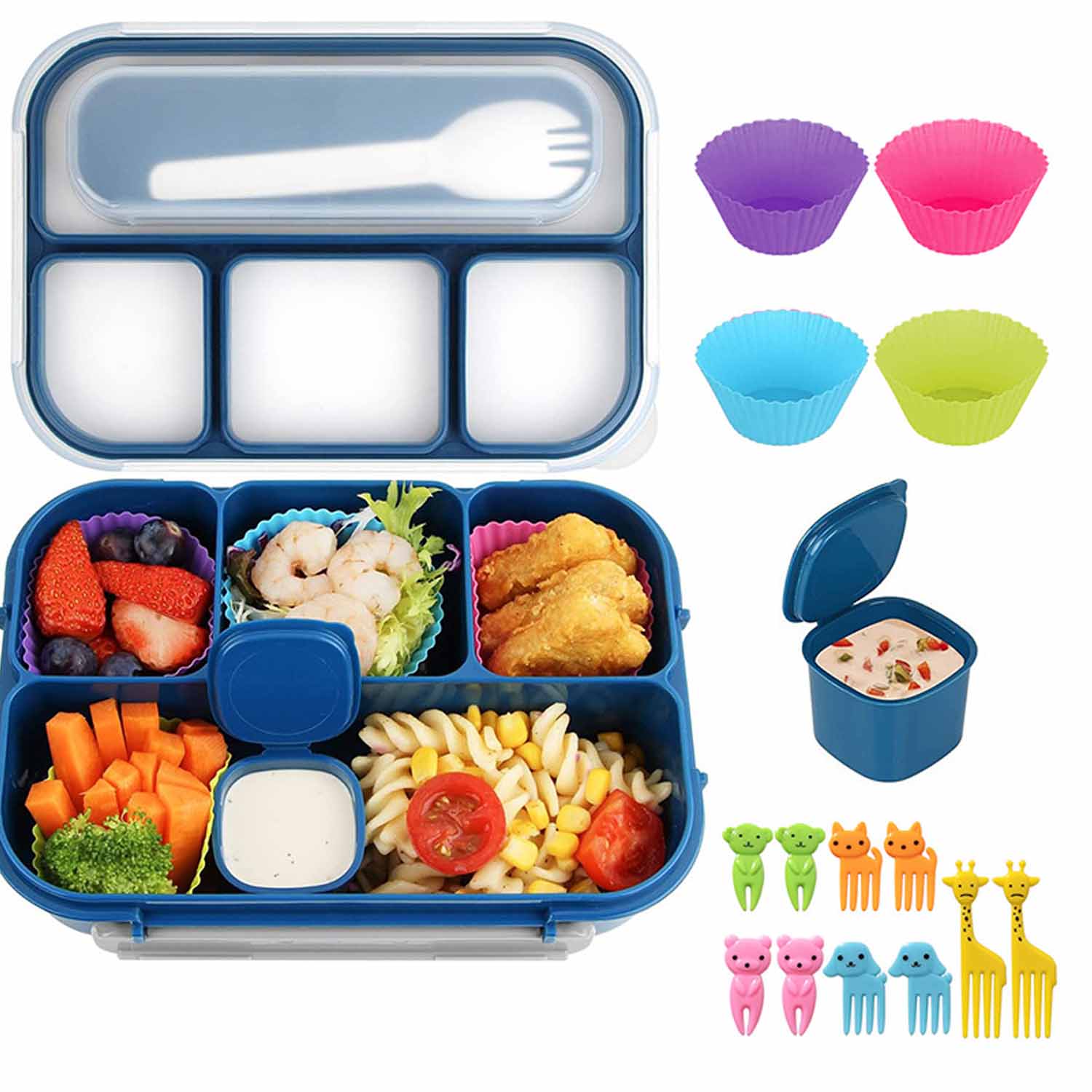 Bento box student 16-piece set of compartments 2