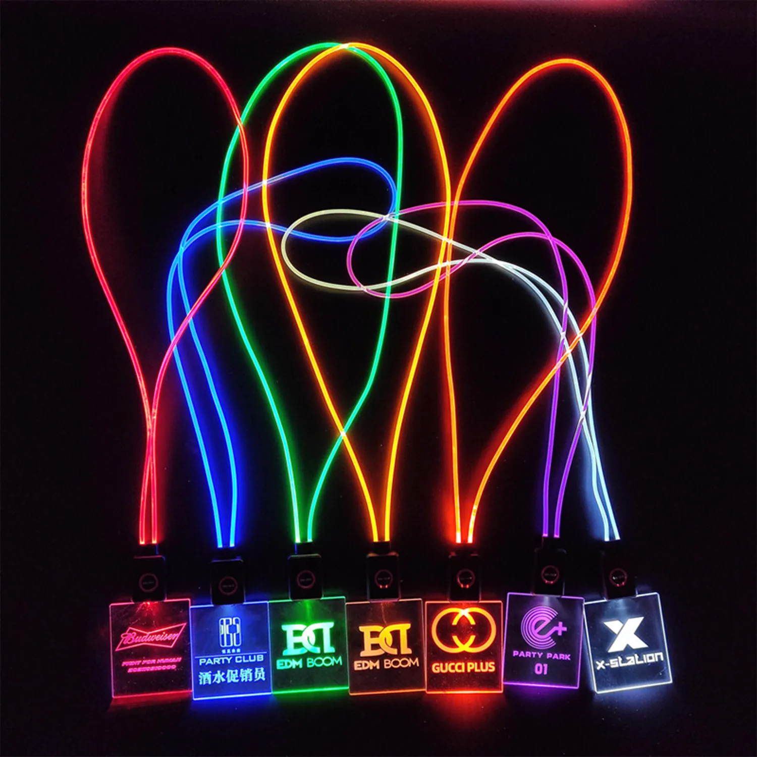 LED Necklace with flashing pendant 5