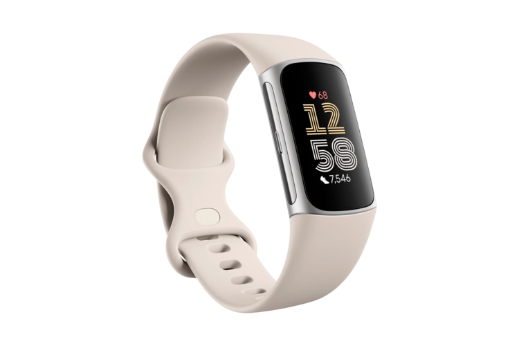 Fitbit Charge 6 Advanced Health Tracker - Porcelain/Silver Aluminum 1