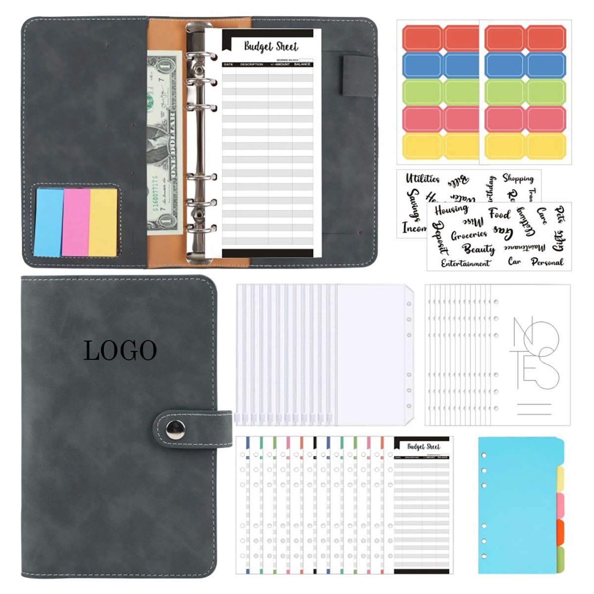 A6 Budget Binder With Zipper Envelopes 2