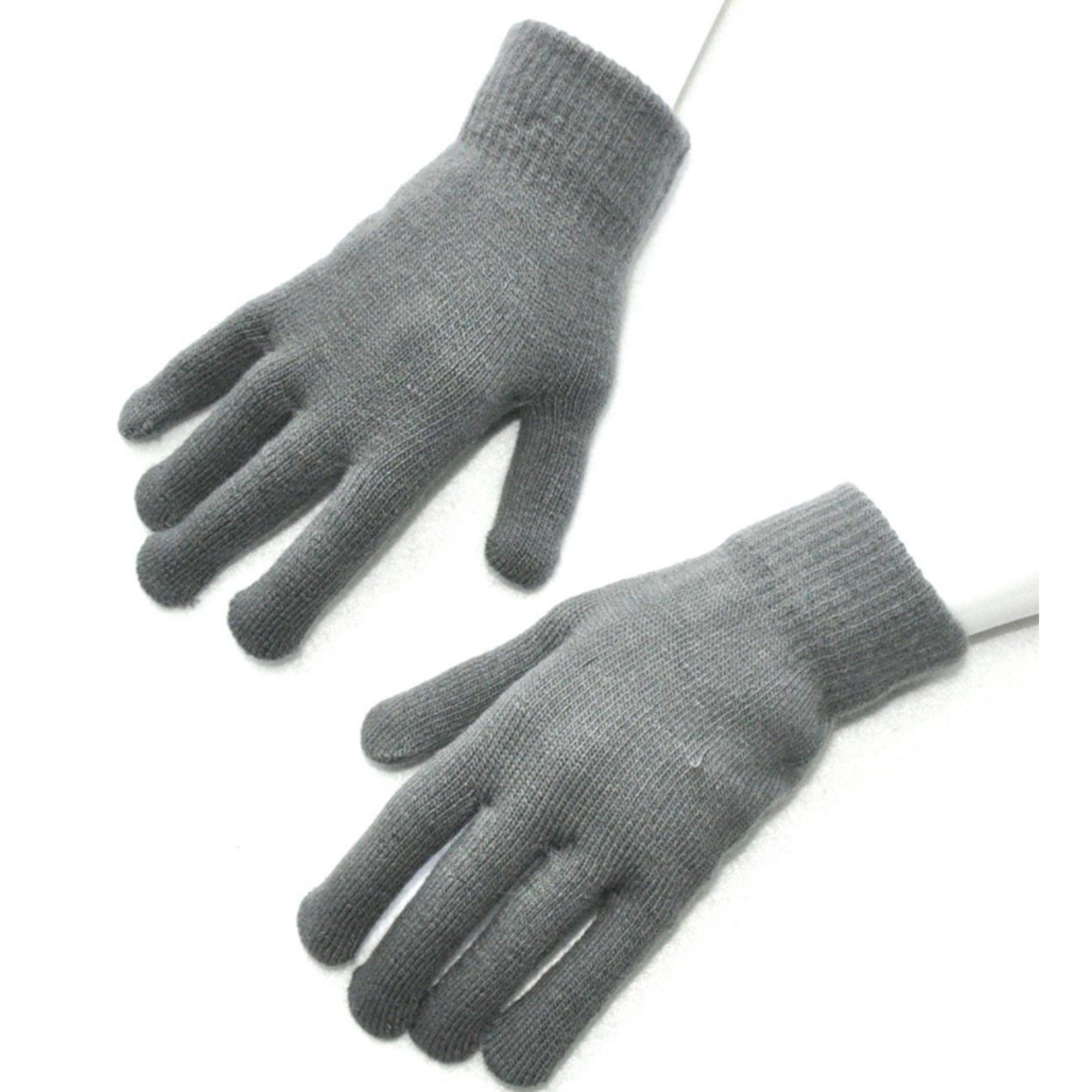 MOQ 50 PCS Stylish Winter Solid Color Knitted Gloves 3