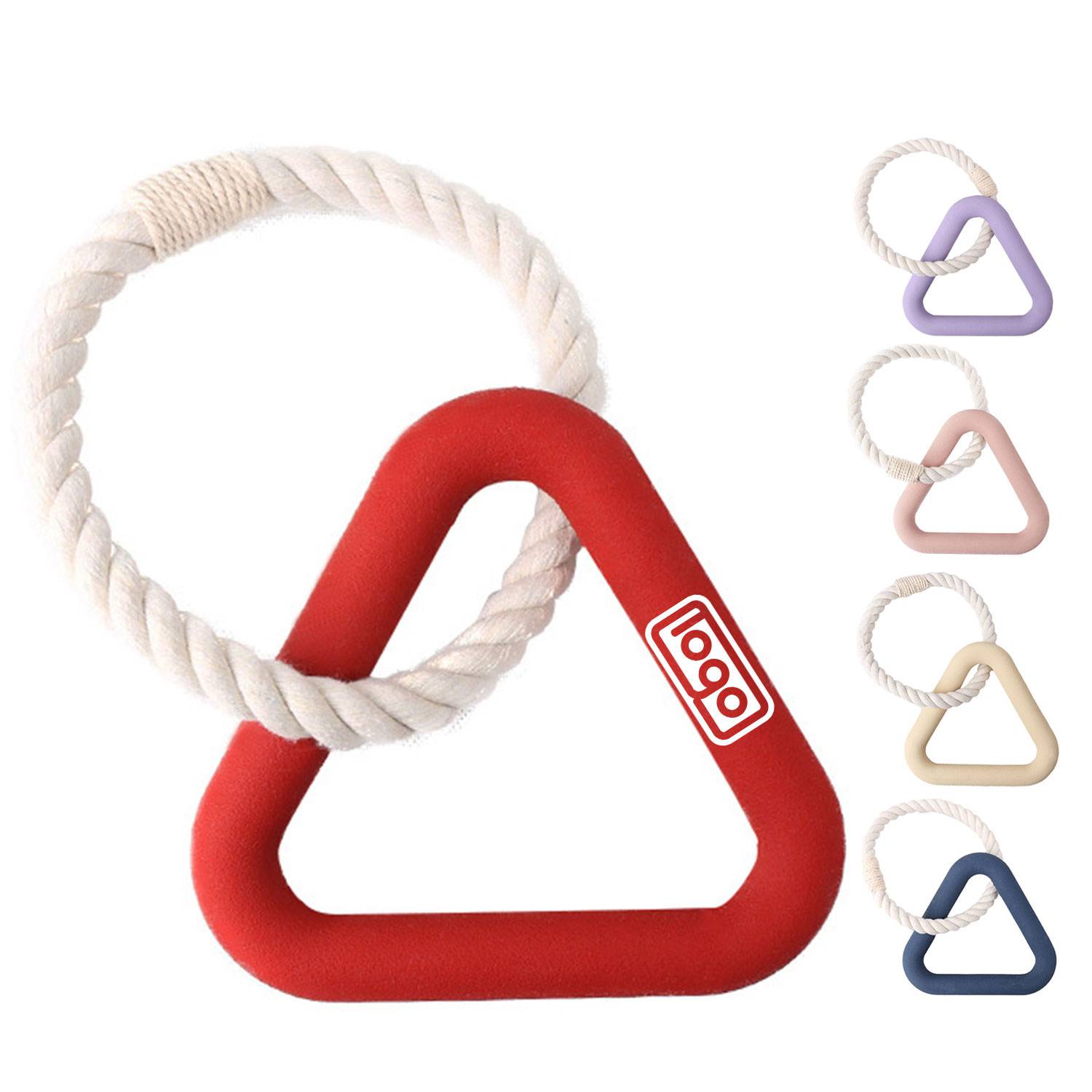 Custom Dog Rubber Triangle Tug Toy 3