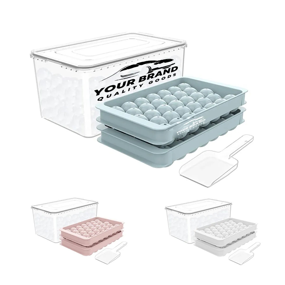 Spherical Ice Tray with Lid & Bin 2