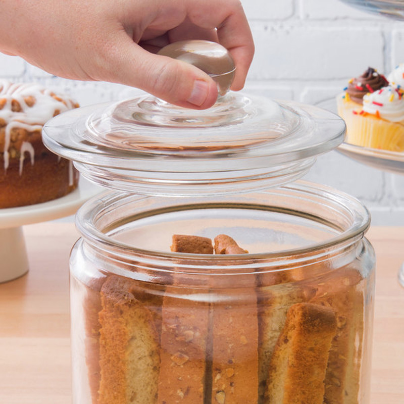 Choice 0.5 Gallon Glass Jar with Lid 3