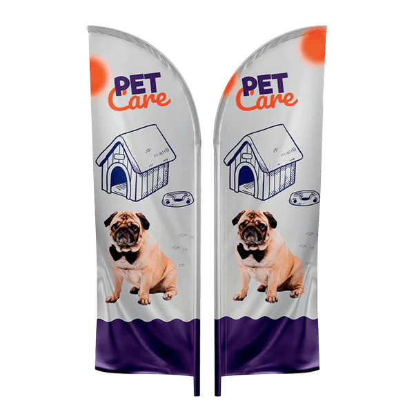 IMPORT 10' Double-Sided Feather Flag with Ground Spike 6