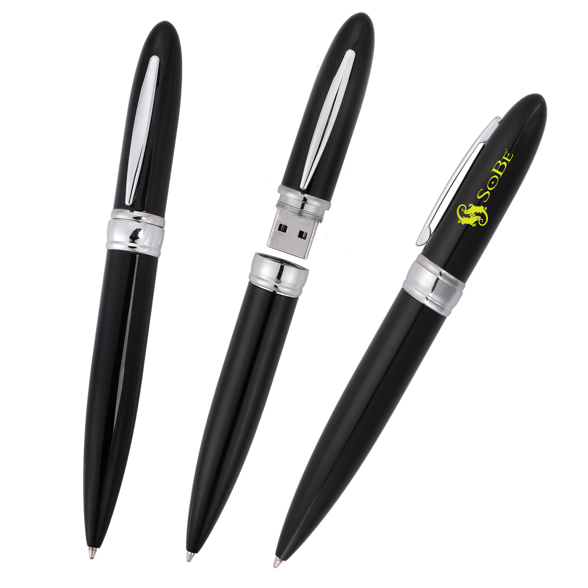 Monee Office Mate Black USB Ball Point Pen 3