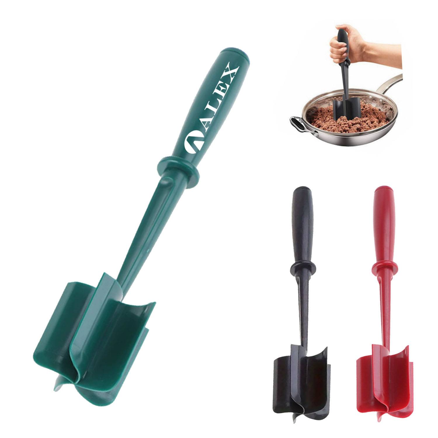 Anti-Slip Handheld Kitchen Plastic Meat Chopper 5