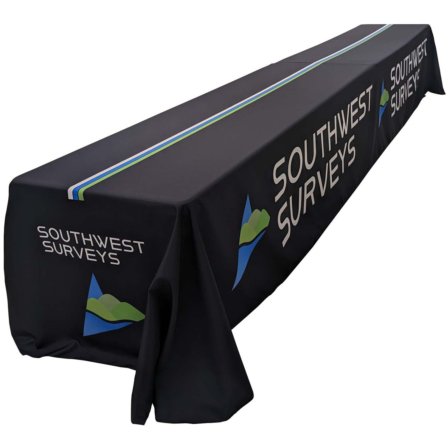 16' LazerCut, 4-Sided Sublimated Tablecloth, Drape Style, Closed Back (on 2 x 8ft tables combined) 15