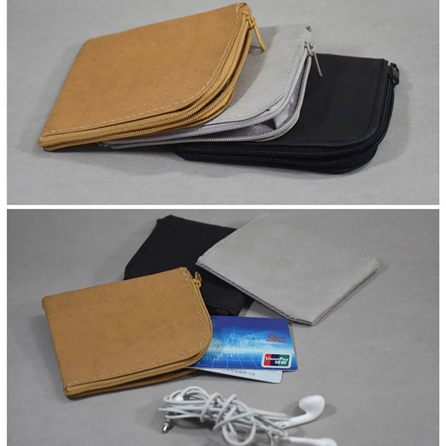 Custom simple ultrathin Tear-Resistant kraft paper Wallet 7