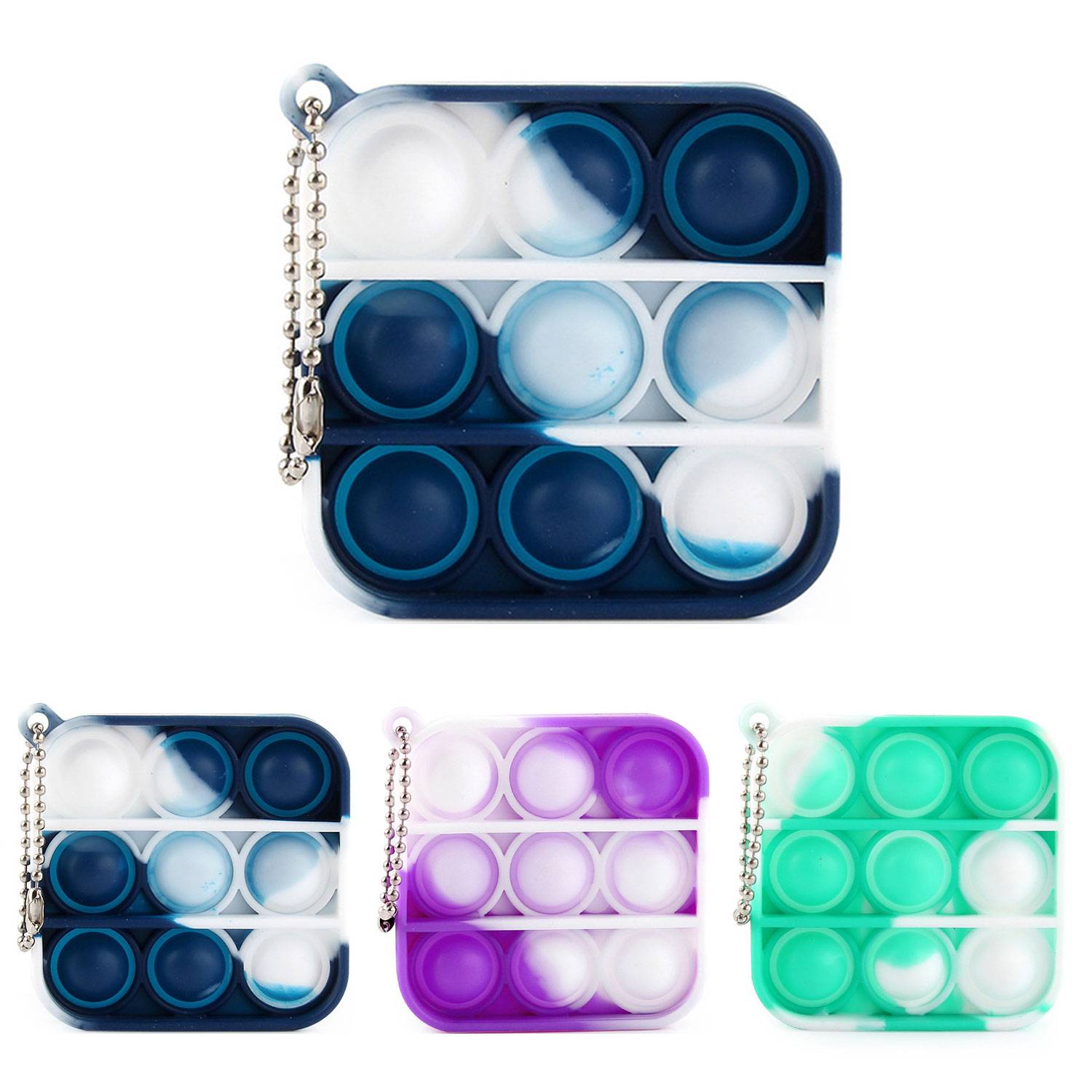 Push Bubble Sensory Fidget Toys Keychains 9