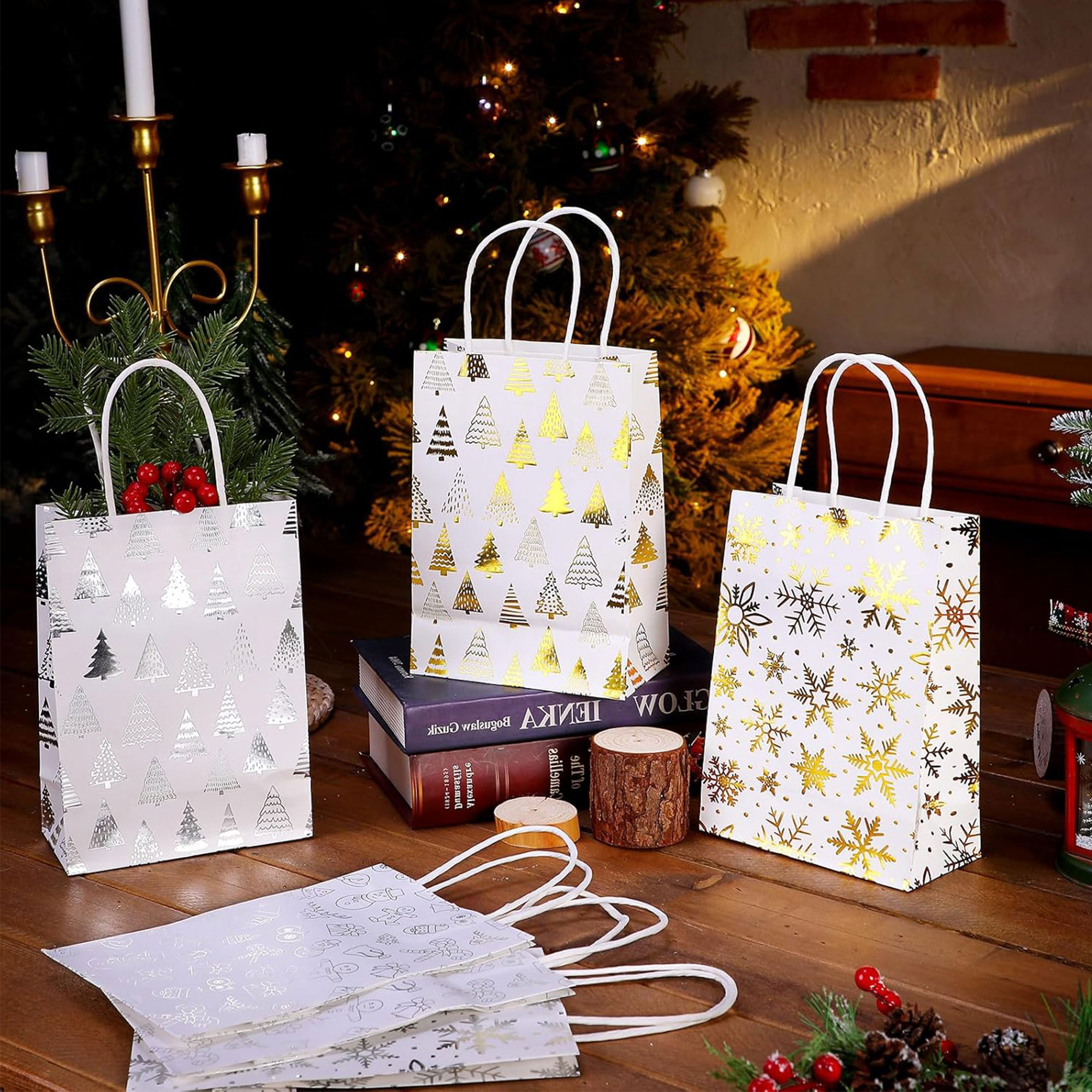 Christmas Gift Wrap Bag with Handles 3