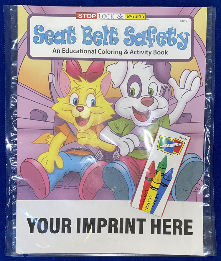 COLORING SET - Seat Belt Safety Coloring Book Fun Pack 3