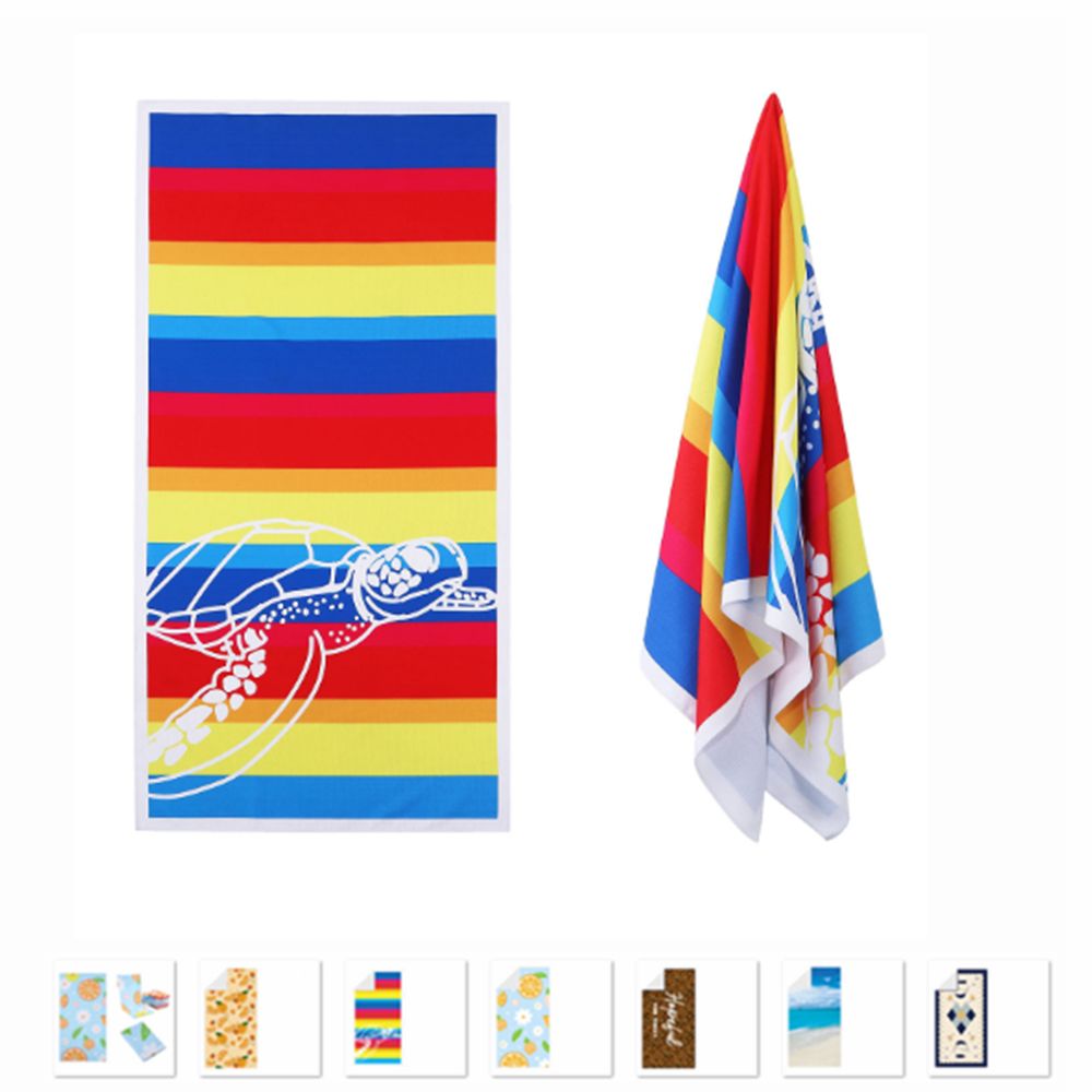 Rainbow Strips Beach Towels 2
