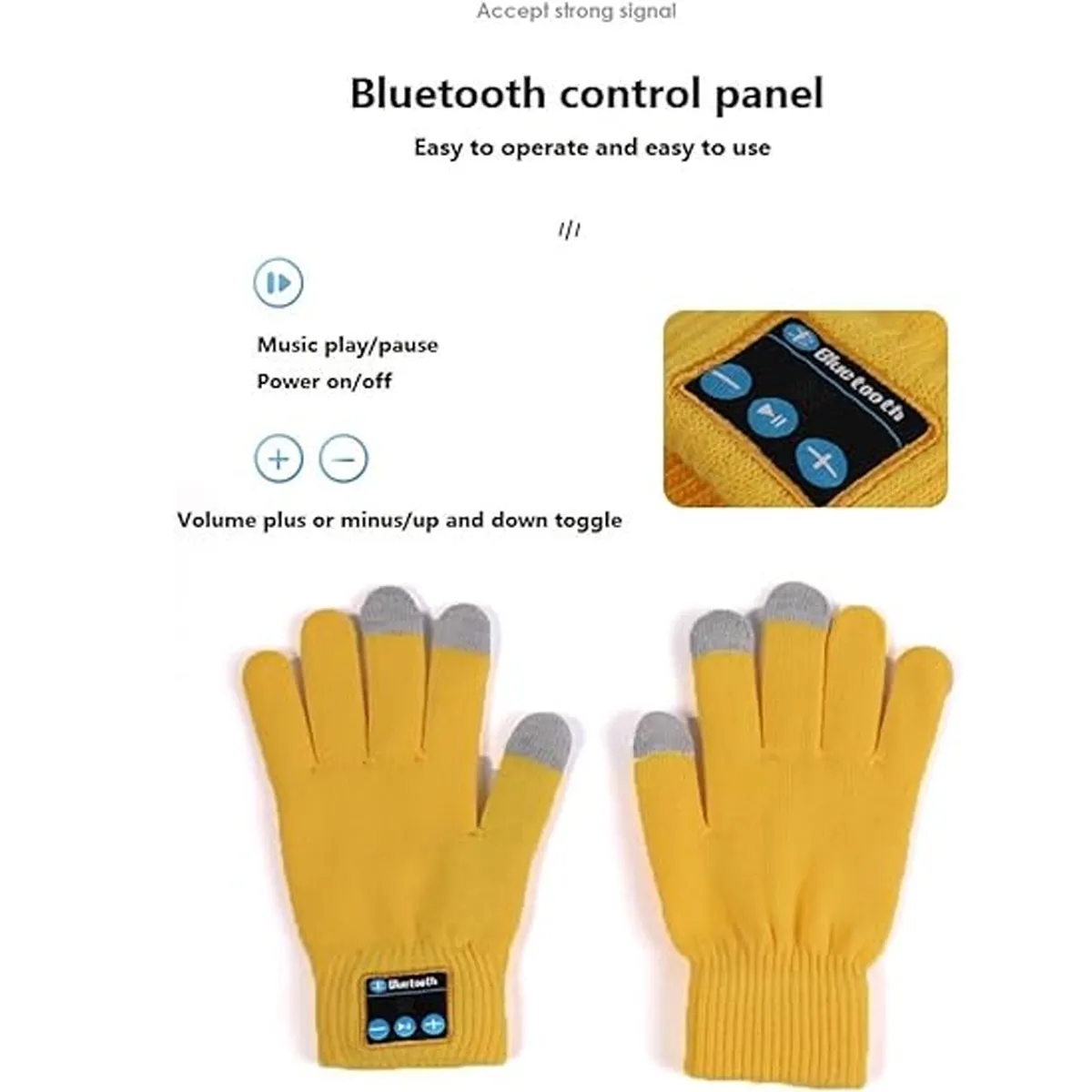 Bluetooth Warm Touch Screen Music Gloves 5