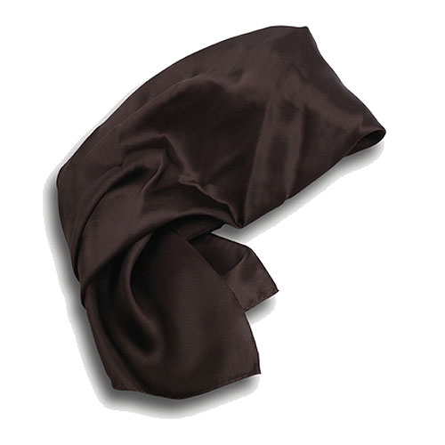Brown Polyester Satin Scarf - 30"x30" 2