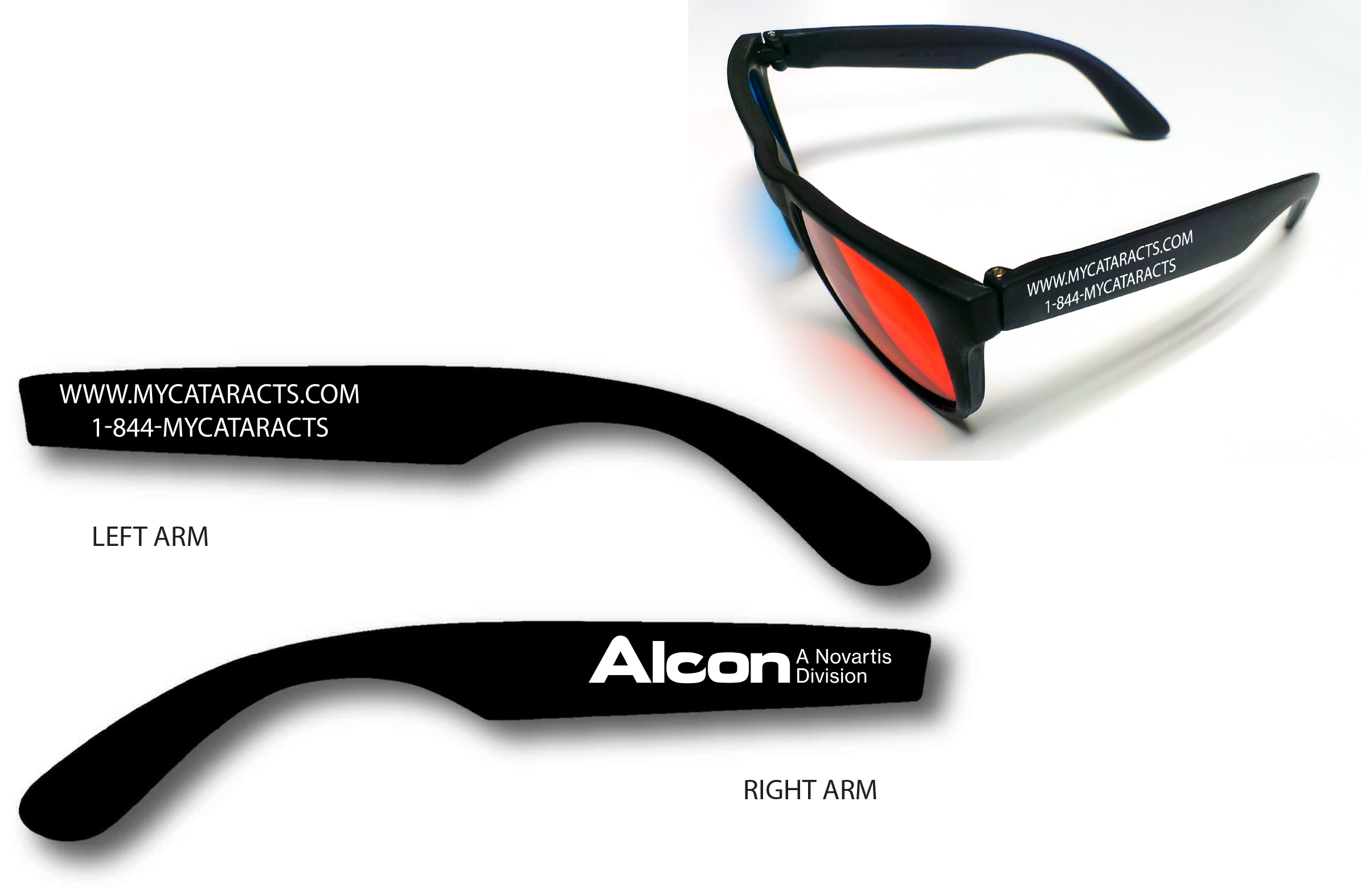 3D Glasses - Plastic ProView - Red/Cyan Lenses - Custom Imprint 5