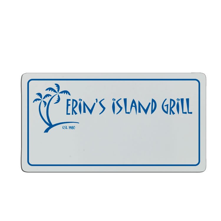 3 1/4" x 1 3/4" Rectangle Plastic Badge 2