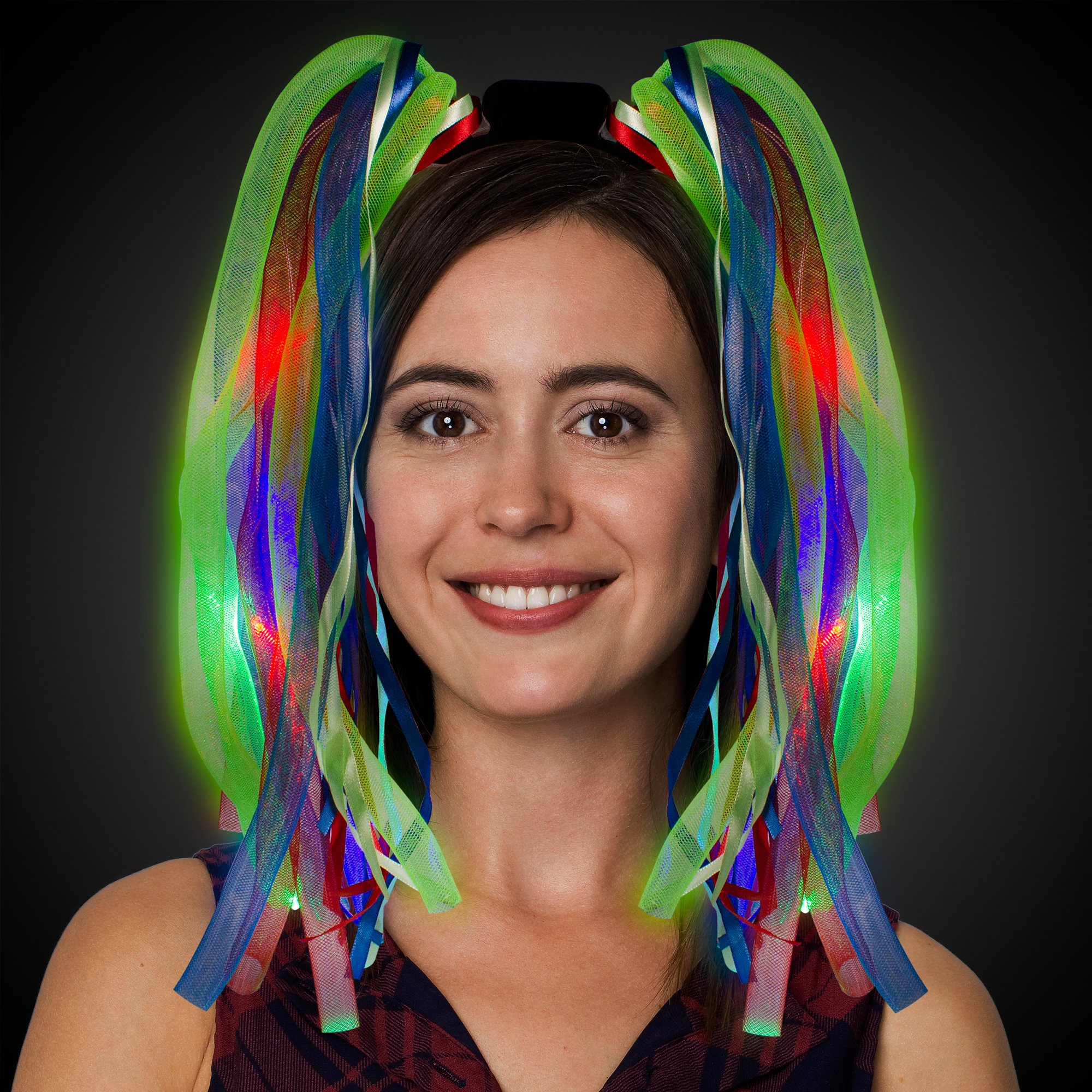 Rainbow LED Light Up Costume Diva Dreads (TM)