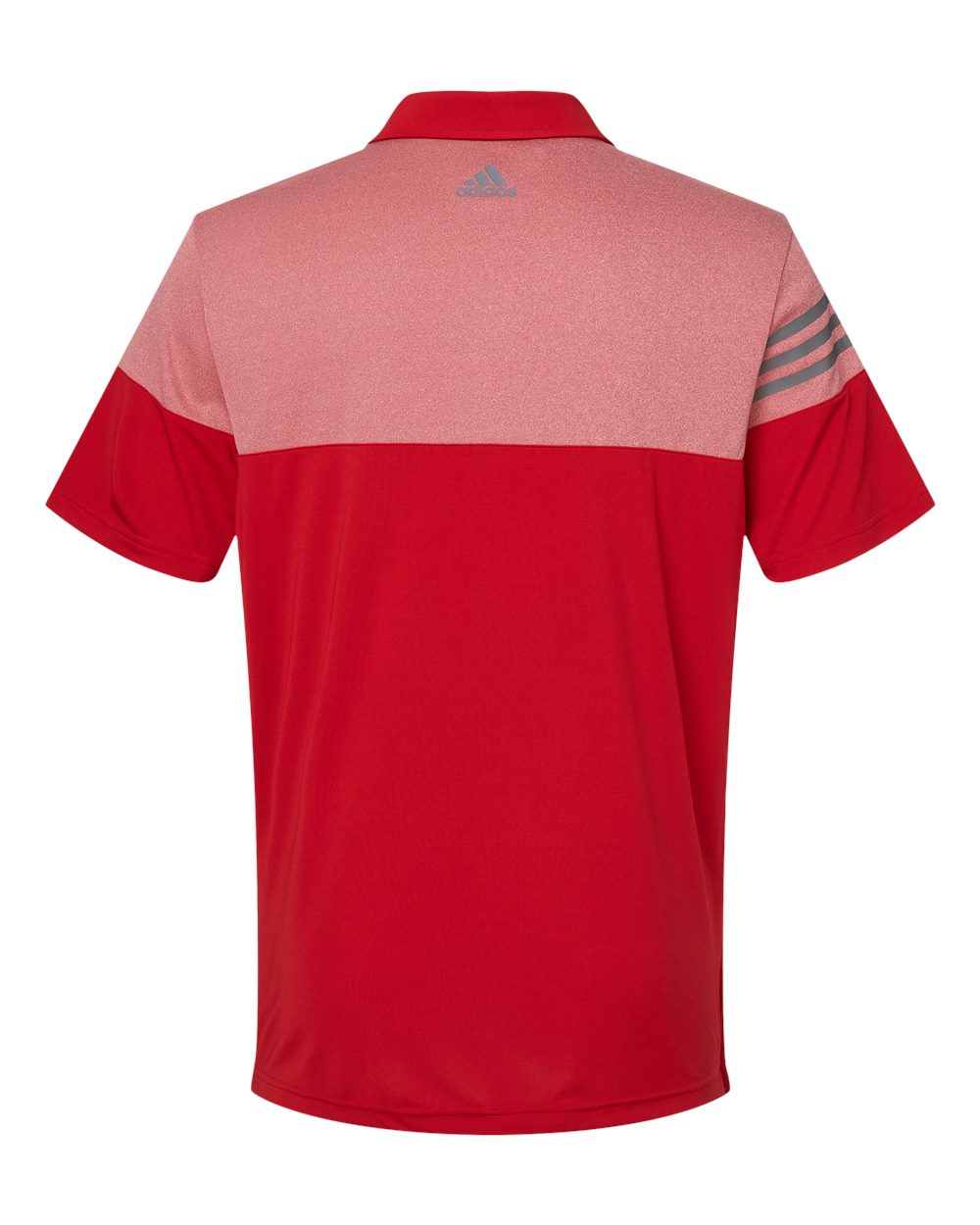 Men's Heathered 3-Stripes Colorblocked Polo - A213 9