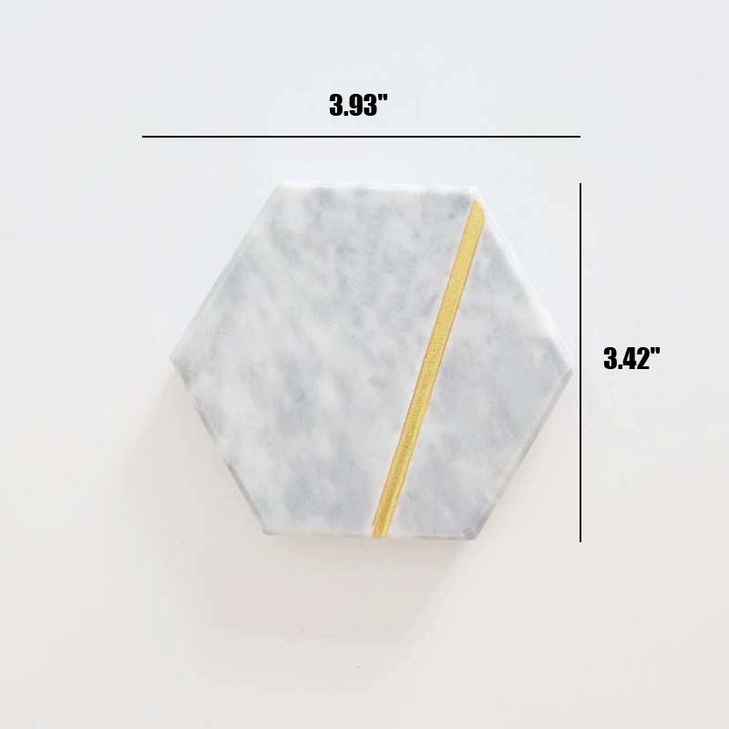 Custom Marble Coaster with gold thread 7