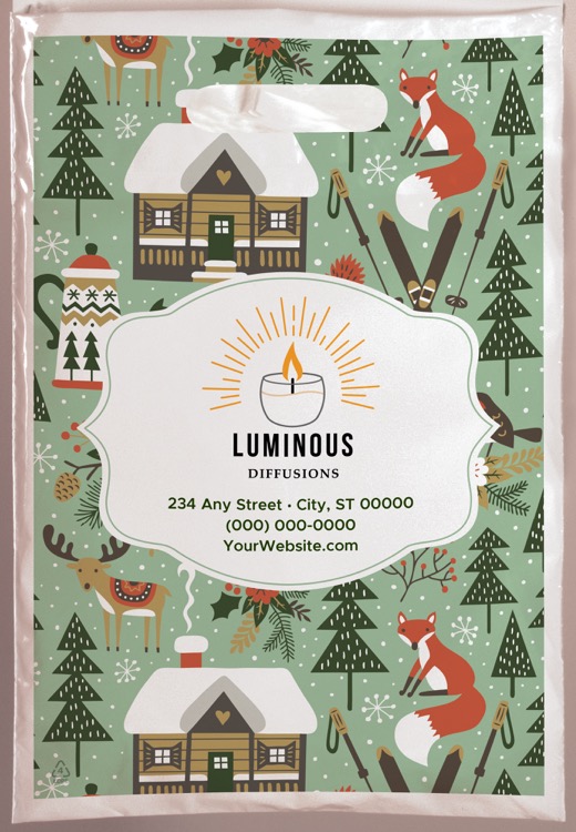 Christmas Scatter Design 4 Plastic Bag (9" x 13")