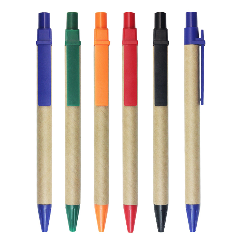 Logo Customized Promotional Eco Recyclable Paper Ballpoint Pen 4