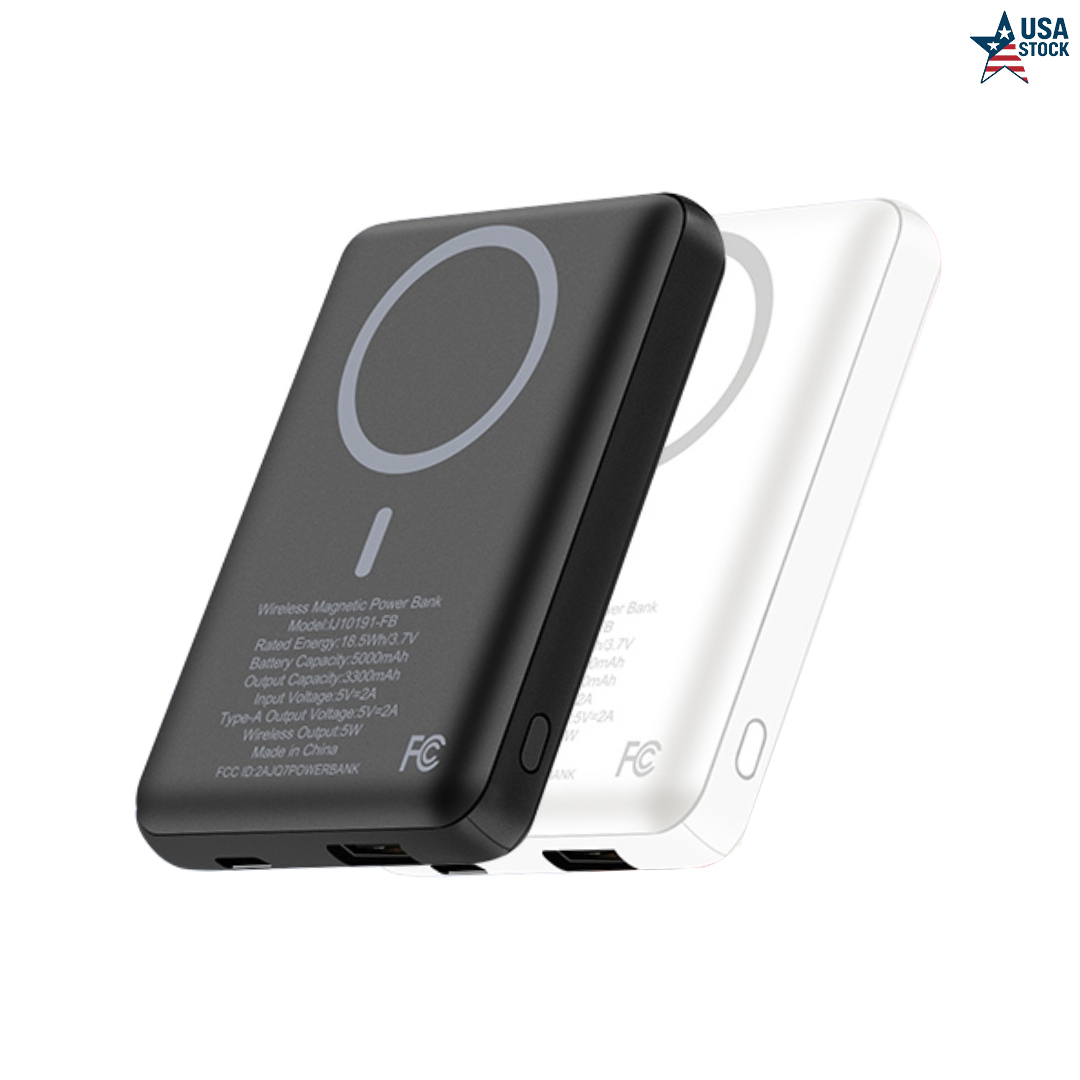 PowerPort 5000mAh Magnetic Power Bank with Wireless Charging 3